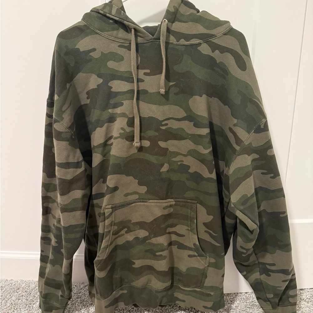 Green Camouflage Sweatshirt Hoodie